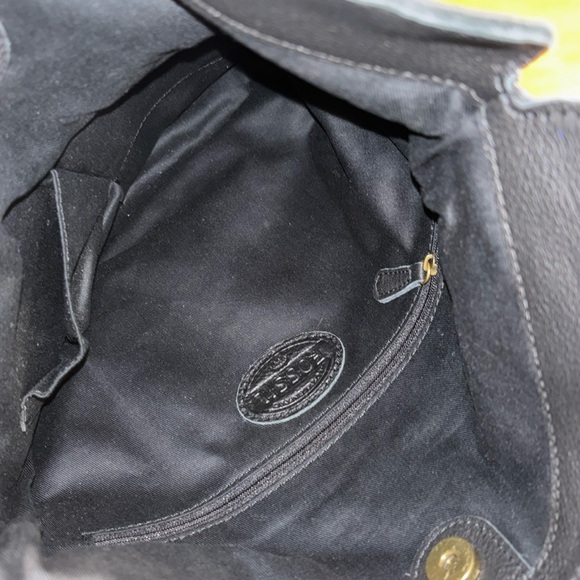 FOSSIL BUCKET HOBO TOTE Leather Tri-Color EUC & Strap Crossbody 2-Way Bag Boho - Picture 15 of 17